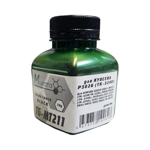 Тонер Green Line для Kyocera ECOSYS P5021/P5026 (TK-5220/5240) (фл,70,ч,TG-MT211 Murata) Тонер Green Line для Kyocera ECOSYS P5021/P5026 (TK-5220/5240) (фл,70,ч,TG-MT211 Murata)
