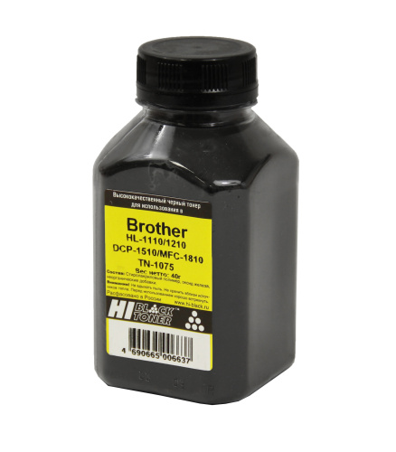 Тонер Hi-Black для Brother HL-1110/1210/DCP-1510/MFC-1810 (TN-1075) банка, 40 гр.