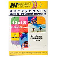 Фотобумага глянцевая односторонняя (Hi-image paper) 13x18, 170 г/м, 50 л.